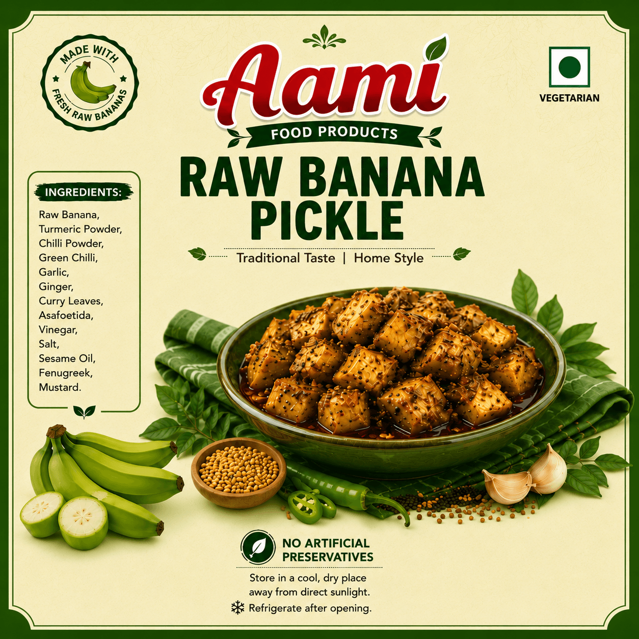 Raw Banana Pickle